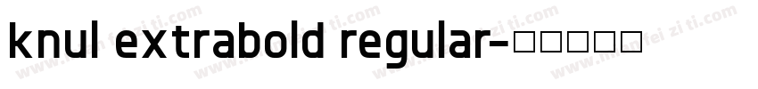 knul extrabold regular字体转换